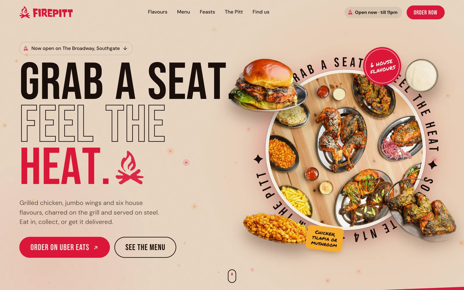 Firepitt website homepage